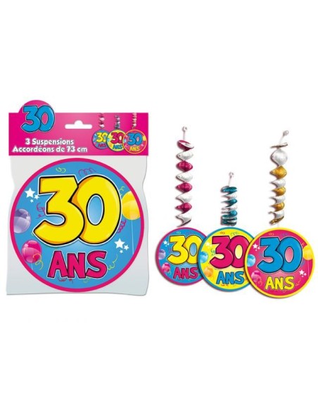 3 suspensions accordéons 30 ans