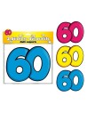 3 stickers décoratifs 60 ans