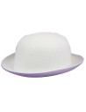 Chapeau melon feutre blanc
