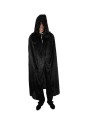 Cape noire velours avec capuche