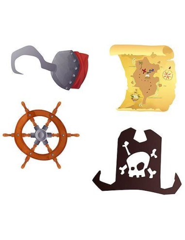 16 confettis de table pirates