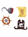 16 confettis de table pirates