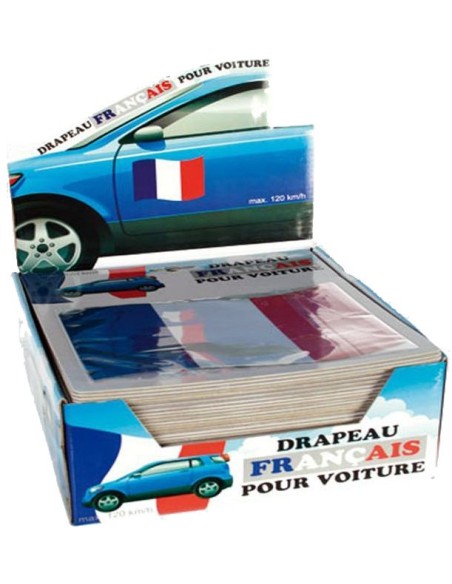 Drapeau tricolore aimanté pour voiture
