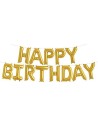 Ballons lettres Happy Birthday or