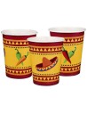 6 gobelets fiesta Mexique