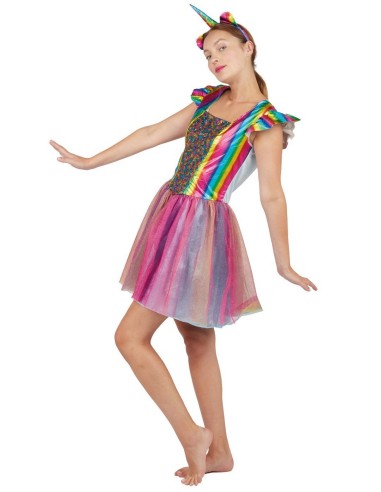 Déguisement licorne arc-en-ciel