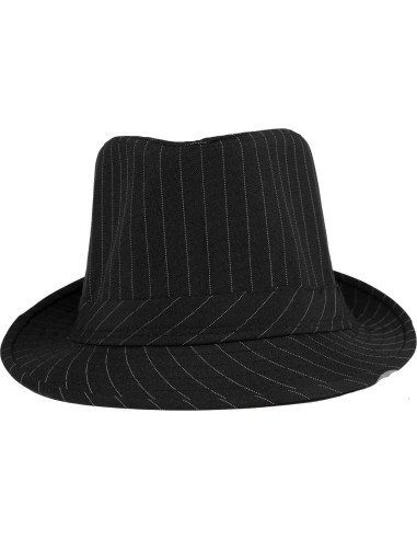 Chapeau borsalino rayé noir et blanc