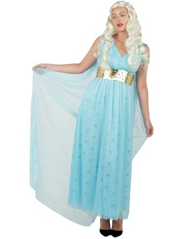 Déguisement princesse médiévale bleu