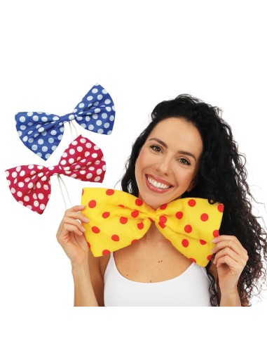 Noeud papillon de clown à pois géant
