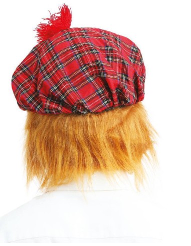 Béret écossais avec cheveux