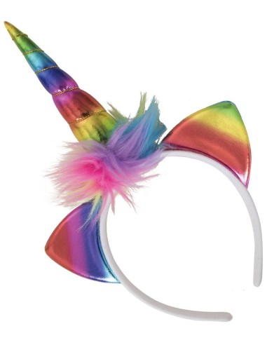 Serre-tête licorne multicolore
