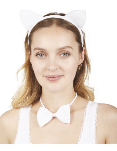Set accessoires chat blanc
