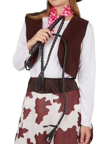 Fouet long noir 2m
