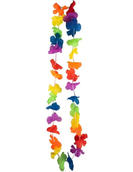 Collier hawaïen à fleurs multicolore