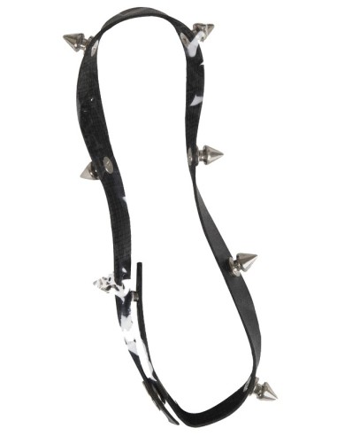 Collier de punk noir avec pointes