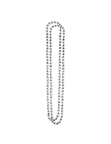 2 Colliers boules disco argent