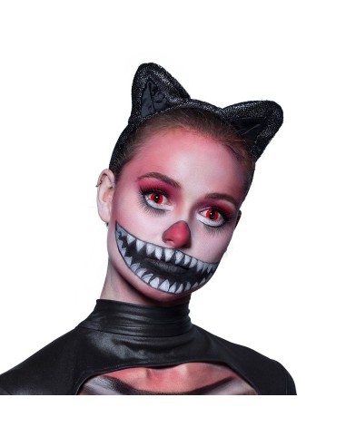 Serre-tête oreilles chat noir velours