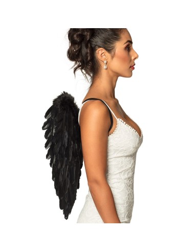 Ailes d'ange noires 50x50 cm