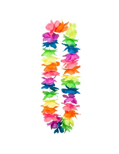 Collier Hawaiien fleurs multicolores