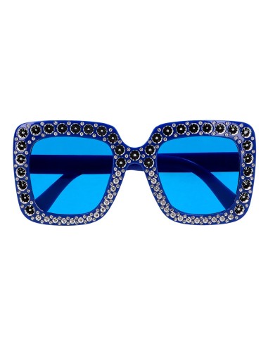 Lunettes party bling bling bleu