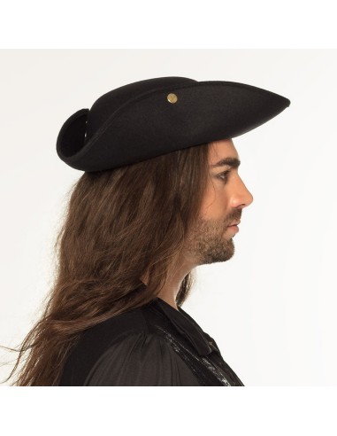 Chapeau tricorne amiral noir