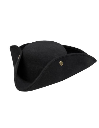 Chapeau tricorne amiral noir