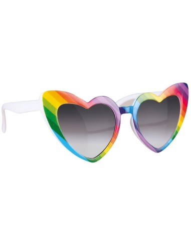Lunettes coeur arc-en-ciel