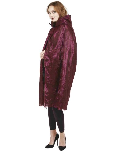 Cape à capuche rose brillant