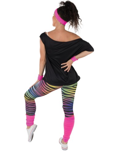 Set legging années 80 fluo