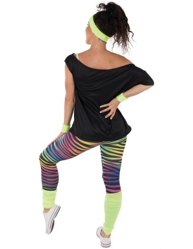 Set legging années 80 fluo