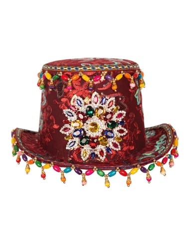 Chapeau haut de forme fantaisie strass