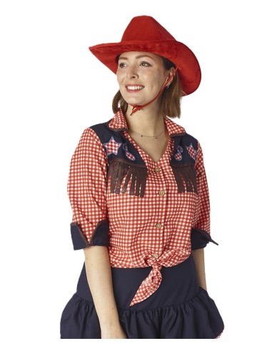 Chapeau cow-boy rouge feutre