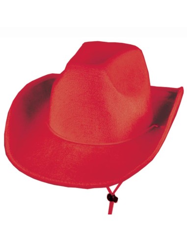 Chapeau cow-boy rouge feutre