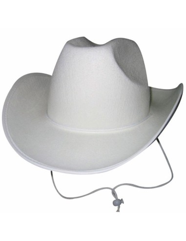Chapeau cow-boy blanc