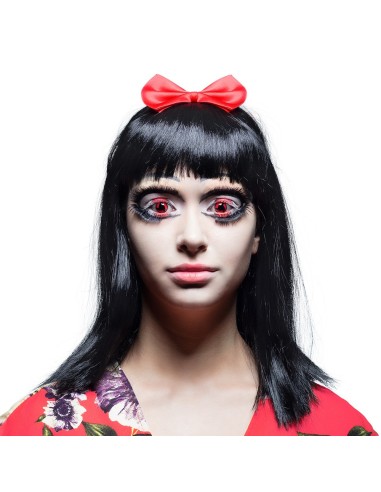 Lentilles manga noire et rouge