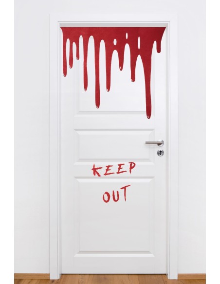 Décor de porte ensanglantée Keep Out