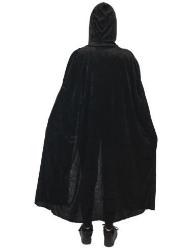 Cape velours noire avec capuche