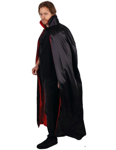 Cape satinée réversible noire & rouge