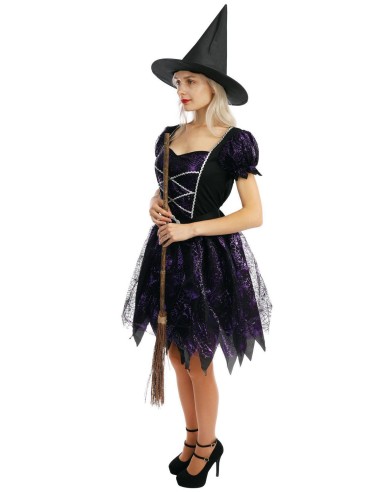 Déguisement sorcière noir et violet