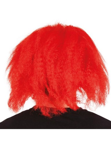Perruque clown dégarni rouge