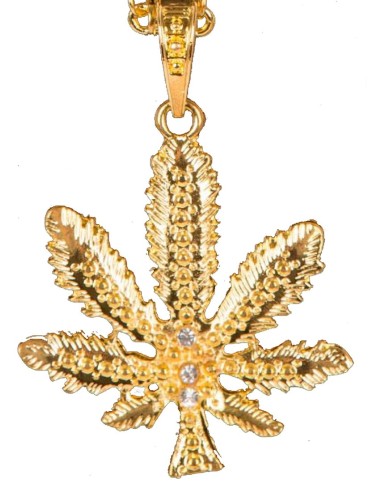 Collier feuille de cannabis