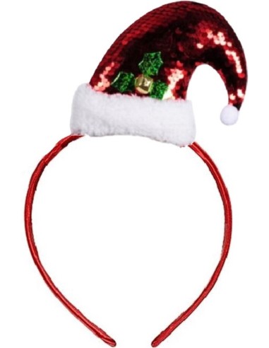 Serre-tête bonnet de Noël à sequins