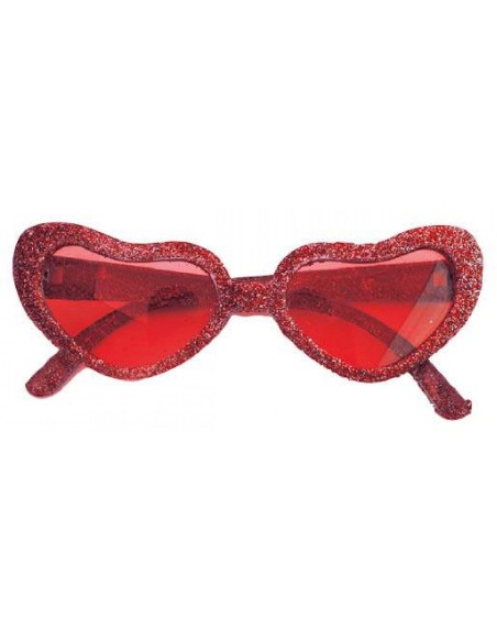 Lunettes coeur à paillettes