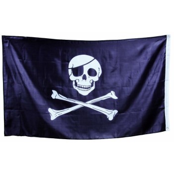 Drapeau pirate avec tête de mort