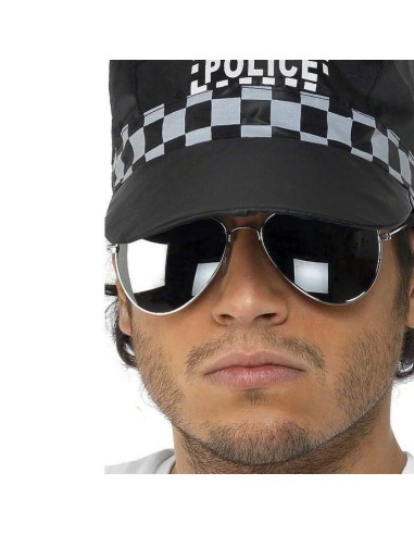 Lunettes métal police fumées