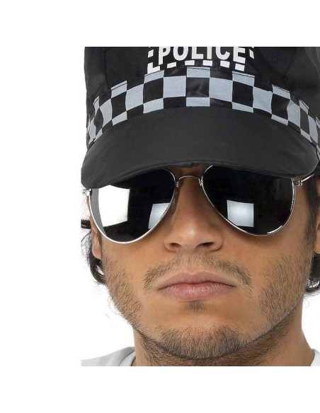 Lunettes métal police fumées