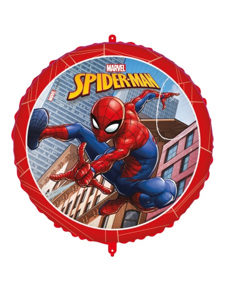 Ballon rond avec Spiderman de Marvel gonflage air/hélium