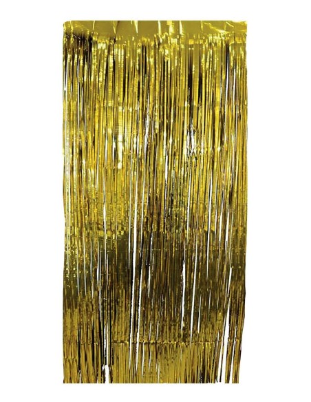 Rideau de porte à lamelles métallisées brillantes chez Méga Fête