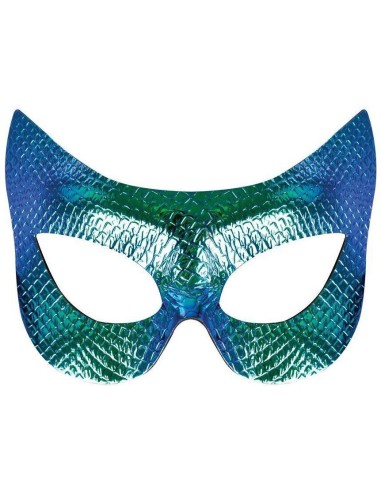 Loup écailles reflets bleu et vert