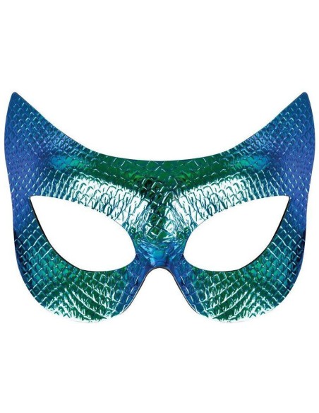 Loup écailles reflets bleu et vert